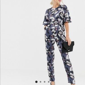 Asos bird printed jumpsuit